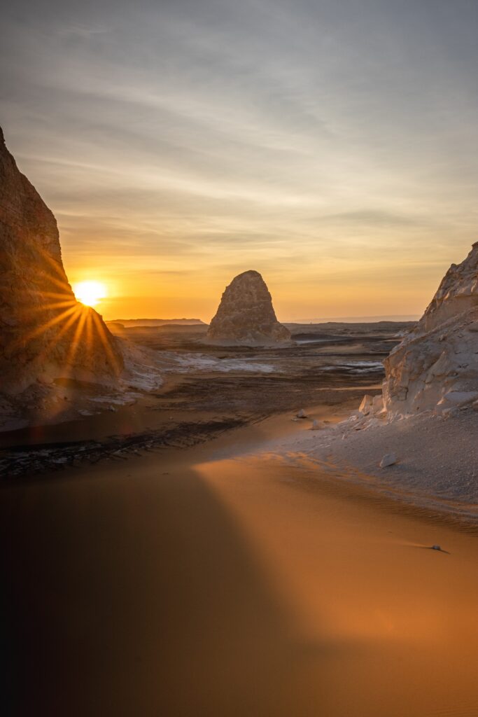 Morgenstimmung in der weißen Wüste Ägyptens